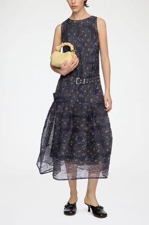 Ganni Dress in Shibori Organza - Size 36 Mixed