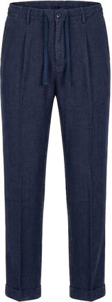40weft Chino Pant - Heren - Vrijetijds broeken - Blauw - W44 - Linnen - Broeken