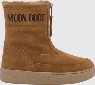 Moon Boot Stivali da neve bassi in camoscio con interno in shearling