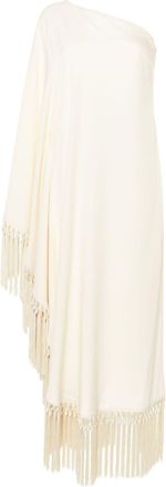 Taller Marmo Arno fringed long dress - women - Viscose/Acetate - 40 - White