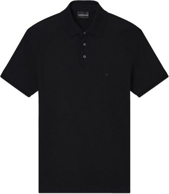 Emporio Armani CONTRAST COLLAR POLOSHIRT Size: XXL, colour: BLACK