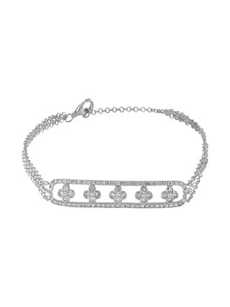 Luxury Bazaar 14K white gold diamond bracelet - Zilver