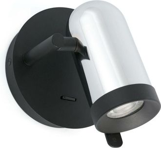 Faro Barcelona Faro Barcelona - Faro Orleans - 1 Light Indoor Adjustable Wall Spotlight Chrome, Black, GU10
