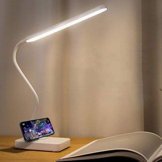 OEM L&aacute;mpara De Escritorio Led Inal&aacute;mbrica - Regulable - Ideal Para Leer Y Estudiar - 1 Unidad - Blanca - Pl&aacute;stico - Peque&ntilde;a