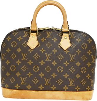 Louis Vuitton Alma Monogram Canvas Brown Canvas Handbag (Pre-Owned)