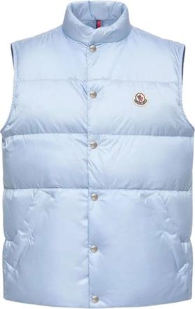Moncler Tuquerouye Down Vest - Heren - Bodywarmers - Blauw - L - Nylon - Jassen