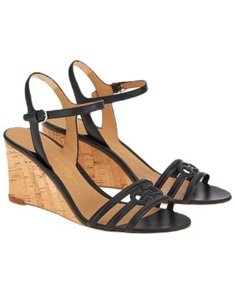 Ferragamo Fieri Leather Wedge Sandal
