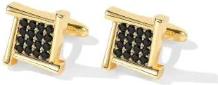 Classicharms Atlas Square Cufflinks in Gold/black at Nordstrom