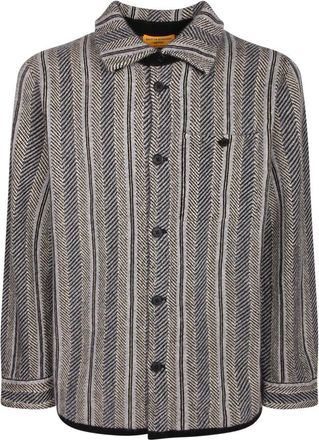 Guest In Residence Long Sleeve Shirt - Heren - Cashmere truien - Grijs - M - Leer - Truien & Vesten
