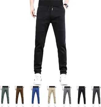 Generic Sirmale Multipants - High Stretch Multi-Pocket Durable Cargo Pants, Stretch Hiking Pants, Lightweight Outdoor Workout Pant (Black,5XL)