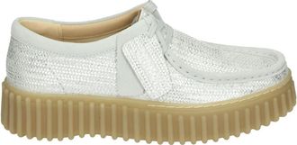 Clarks Schoenen, Dames, Grijs, 41 EU, Leer, Zilveren Lage Sportieve Schoenen