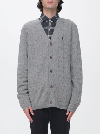 Polo Ralph Lauren Cardigan girocollo in lana e cashmere con logo Pony
