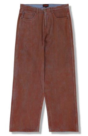 Pleasures Spray Formula Baggy Jeans in Rust at Nordstrom, Size 36