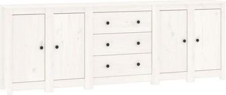vidaXL Sideboard White 230x35x80 cm Solid Wood Pine vidaXL