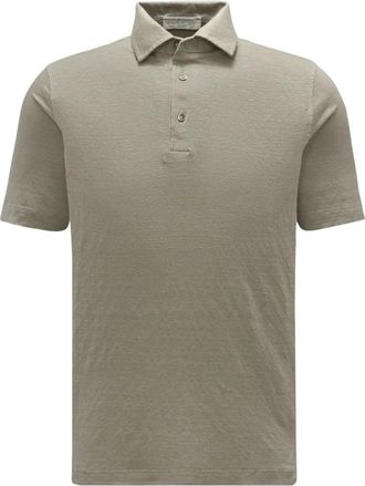 FILIPPO DE LAURENTIIS Polo met korte mouwen - Heren - Polos - Grijs - XL - Linnen - Tops