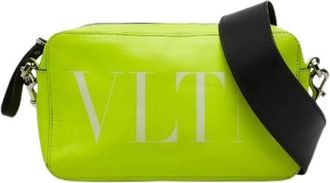 Valentino Pre-owned Cross Body Bags, female, Yellow, Size: ONE SIZE Pre-owned Leather Shoulder Bag