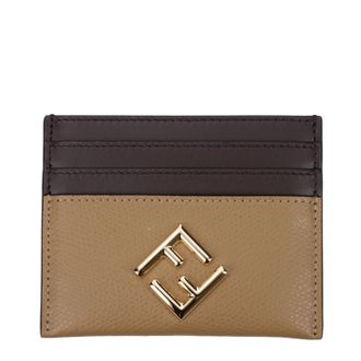 Fendi Damens Dokumentenhalter Braun/Cappuccino-Leder