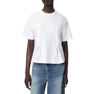 AllSaints Sofia Lisa Boxy Cotton Graphic T-Shirt in Optic White at Nordstrom, Size Medium