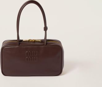 Miu Miu Beau Leather Top-handle Bag, Woman, Briarwood