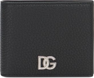 Dolce & Gabbana Mens Wallet With Logo Black Calfskin & Cardholders