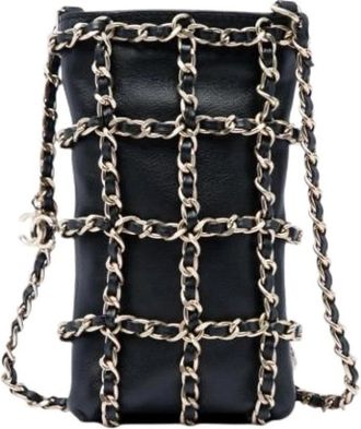 Chanel Pre-owned Mini Crossbody Bag - Dames - Vintage Mini Tas - Zwart - ONE Size - Leer - Vintage