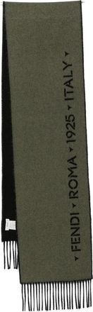 Fendi Logo-print Fringed Scarf