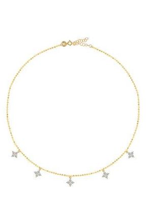 Gabi Rielle Cubic Zirconia Star Shaker Pendant Necklace in Gold at Nordstrom Rack