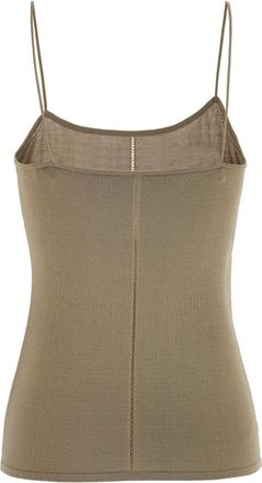 Christophe Lemaire Perforated Viscose Blend Tank Top - Beige