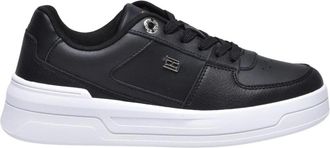 Tommy Hilfiger Schoenen, Dames, Zwart, 35 EU, Leer, Essential Basket