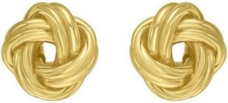 Tresorra 14K Yellow Gold Loveknot Stud Earrings