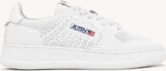 Autry Womens Ease Knit Medalist Low Sneaker In White