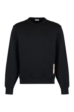 Burberry Black Crew Neck Sweatshirts