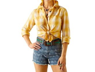 Ariat Billie Jean Shirt In Cactus Plaid