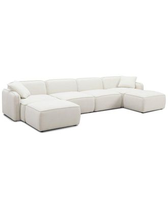 TOV Furniture Tov Furniture Travie Upcycled Linen 6Pc Modular U-Sectional