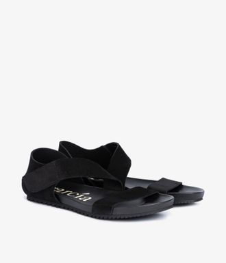 Pedro Garcia Black anatomical flat sandal | Jedda | Fall-winter 26 |