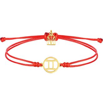 Mantra Zodiac Thread Bracelet in Gemini Yellow Gold at Nordstrom