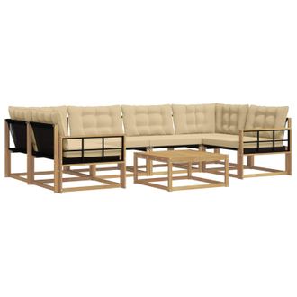 vidaXL Conjunto De Sof&aacute;s De Exterior 7 Pcs Y Beige 79 X 79 X 37 Cm Vidaxl