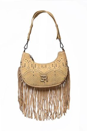 Ermanno Scervino Beige Polyester Leather Crossbody Bag