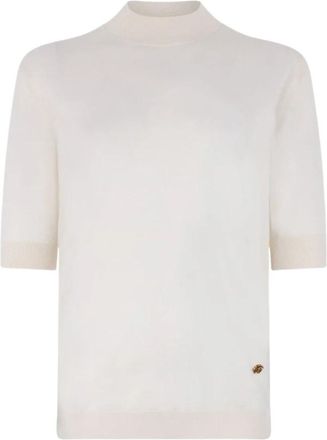 Roberto Cavalli Cotton Sweater - Dames - Ronde hals truien - Wit - M - Katoen - Truien & Vesten