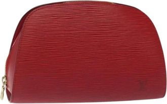 Louis Vuitton Pre-owned Leather pouches - Dames - Vintage Clutch - Rood - ONE Size - Leer - Vintage