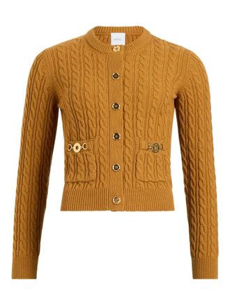 Patou cable-knit buttoned cardigan - women - Merino - S - Brown