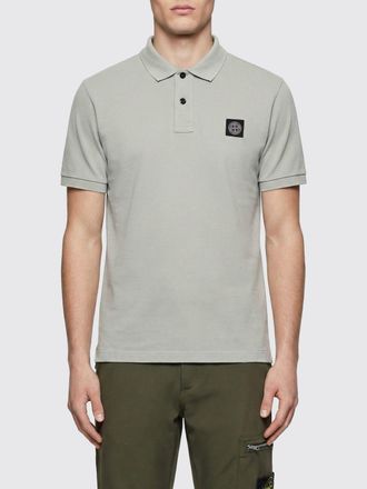 Stone Island Polo in cotone Piquet Stone Island con logo