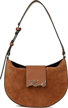 Karl Lagerfeld S/Signature shoulder bag - Brown