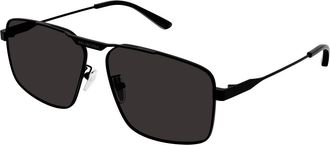 Balenciaga Grey Navigator Mens Sunglasses BB0418SK 001 62