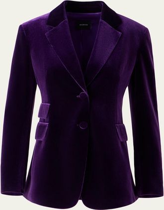 Akris Arie Velvet Single-Breasted Jacket