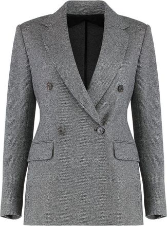 Max Mara Double-Breasted Blazer In Jersey