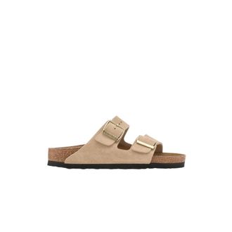 Birkenstock Sliders, female, Beige, Size: 7 US Arizona