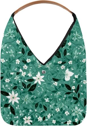 Generic Aesthetic Flower Reusable Lightweight Grocery Bags - Foldable Into Compact Pouch, Washable & Sturdy, Multipurpose for Shopping and Travel