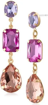 Jardin Crystal Drop Earrings in Pink/Gold at Nordstrom Rack