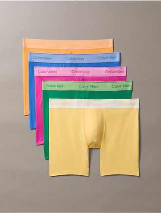 Calvin Klein Mens Icon Cotton Stretch Pride 5-Pack Boxer Brief - Multi - XL